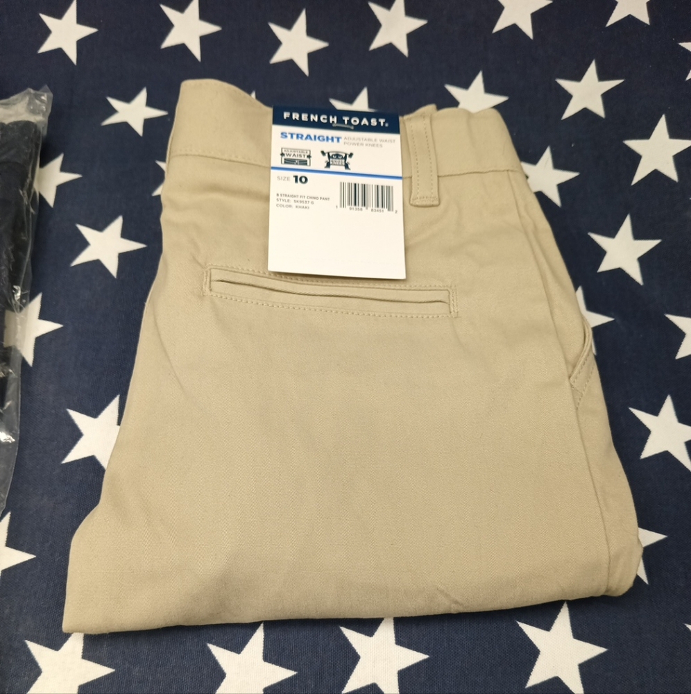 PANTS SCHOOL UNIFORM-FRENCH TOAST ADJ JUST WAIST Girls Stretch Size 10 NEW